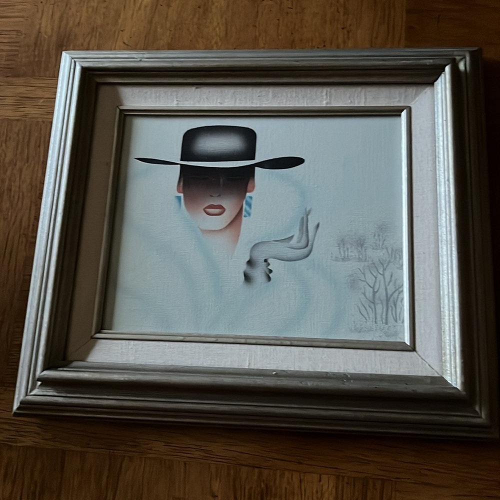 Four pictures and canvas